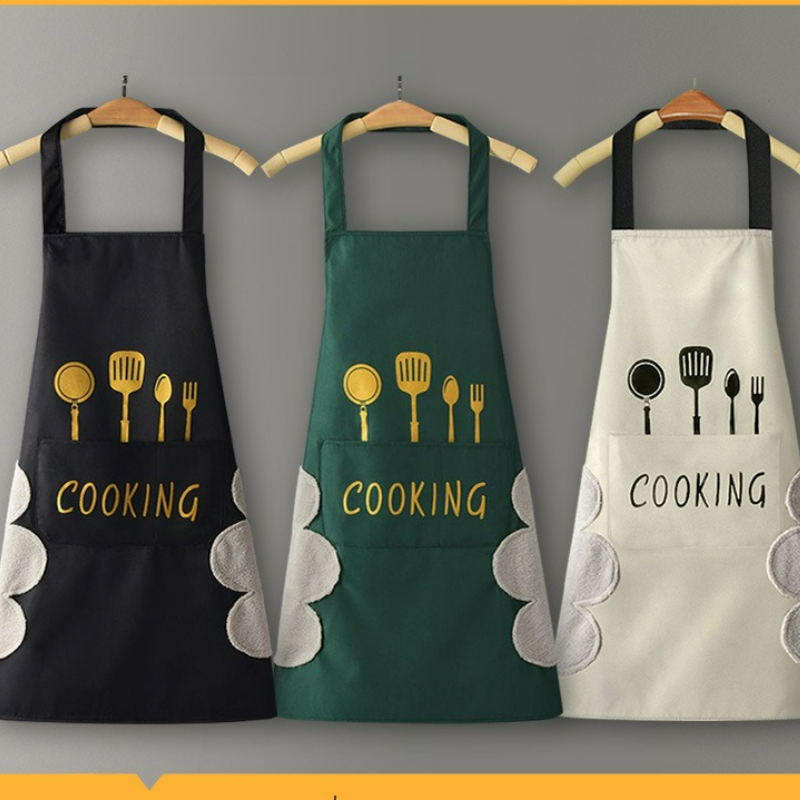 Home Cooking Oil Making Machine - Custom Logo PVC Kitchen Apron Waterproof