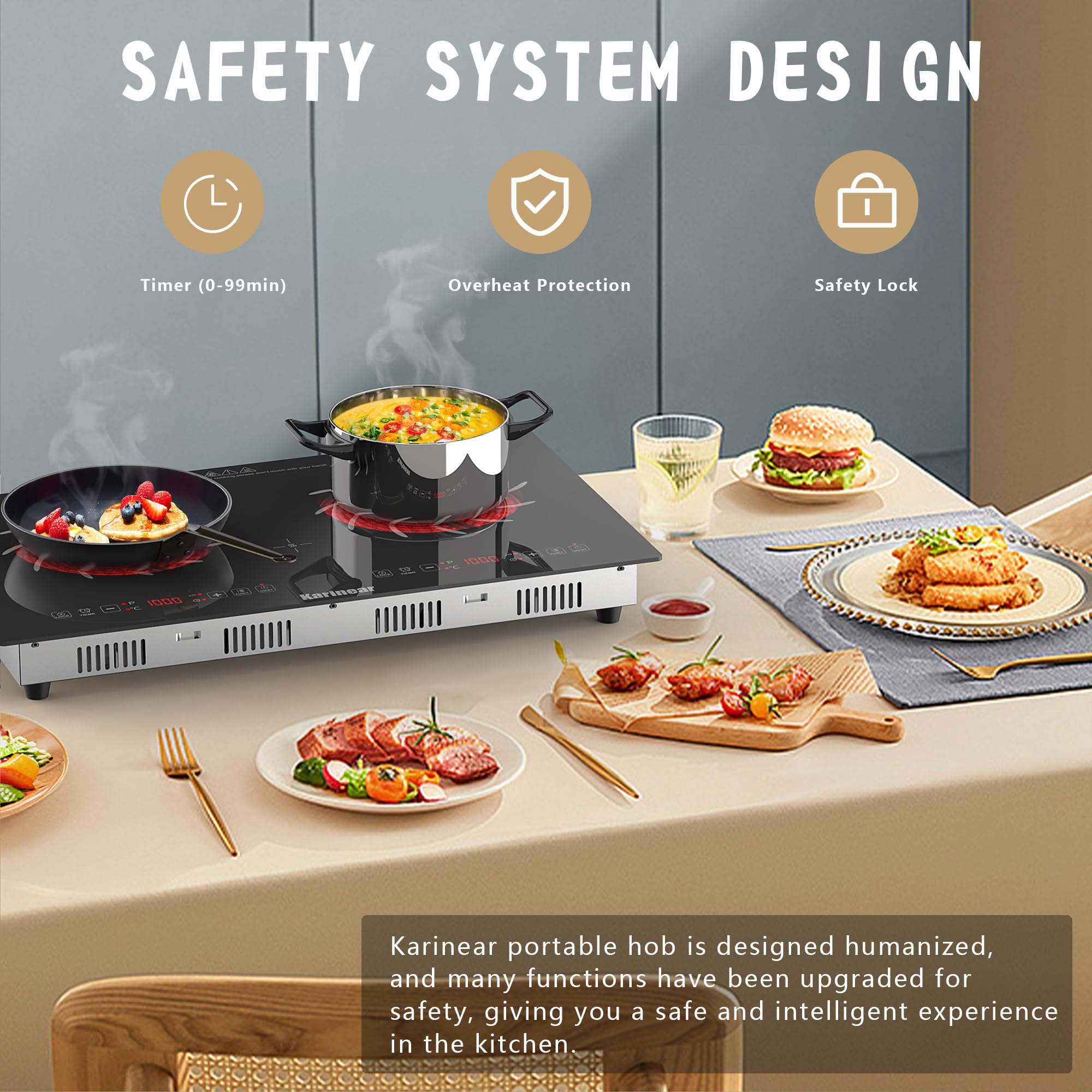 Karinear 2 Burner Electric Sto - Hot Pot Portable Dual 评论和价格