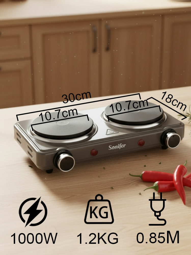 Double Burner Electric Stove S - Hot Pot Portable Dual 评论和价格