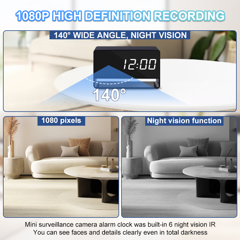 1080P Mini Clock Camera Remote - Home Cooking Videos 评论和价格