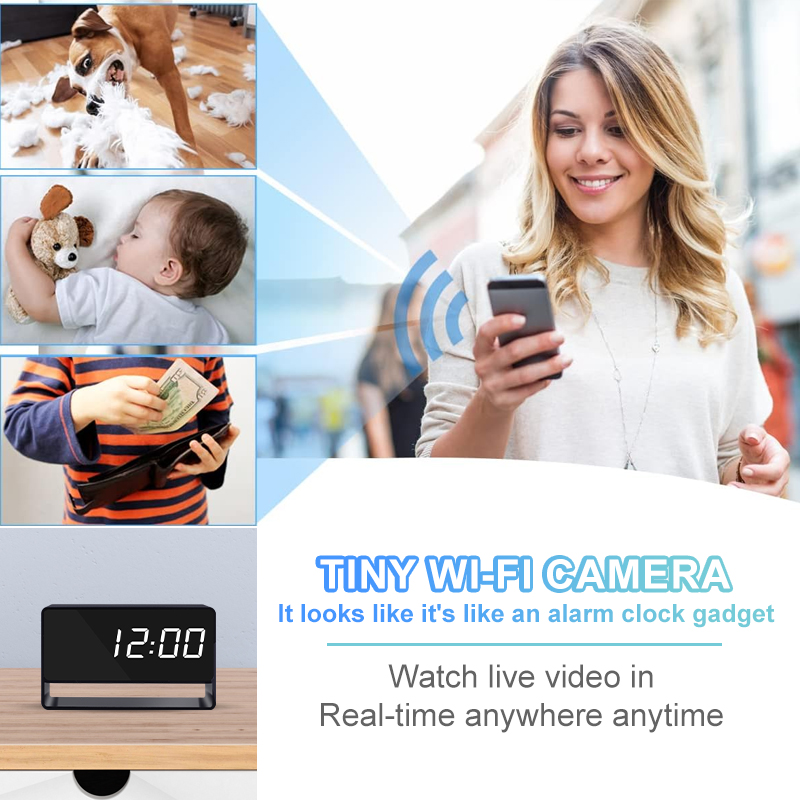 1080P Mini Clock Camera Remote - Home Cooking Videos 评论和价格