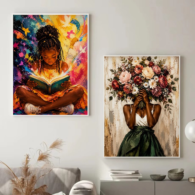 Colorful Afro Pop Art Black Wo - Home Cooking Reading 评论和价格
